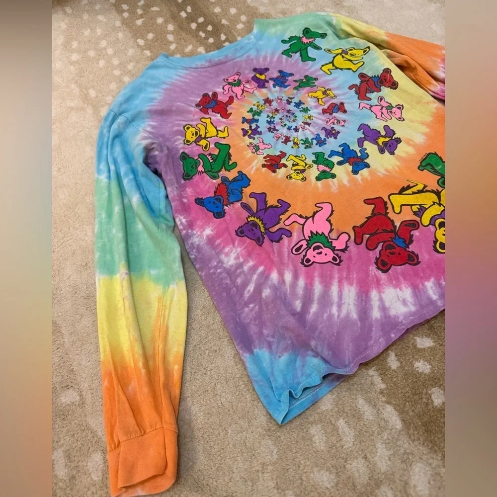 Liquid Blue Grateful Dead dancing bears Tie Dye long sleeve T-shirt women’s L - Picture 4 of 9